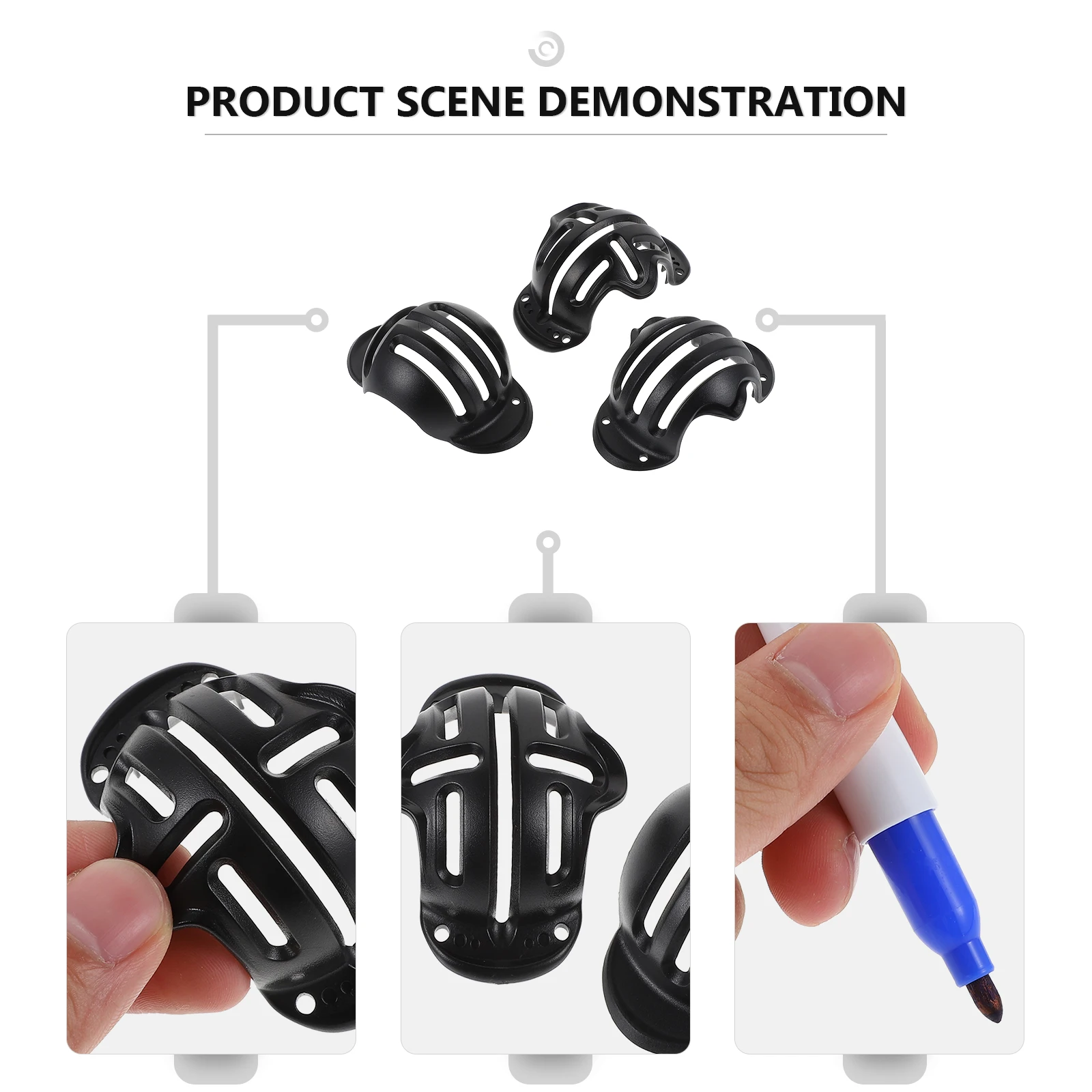 Golf Line Drawing Set Plastic Golf-ball Liner Marker Pen Alignment Tool Lightweight Translucent Clamp Design Stable