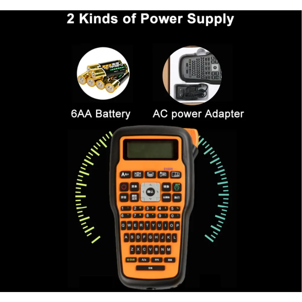 Mini Commercial Ribbon Portable Printing Machine Color E1000 Pro 3.5mm-12mm Handheld Industrial Heat Transfer Label Printer