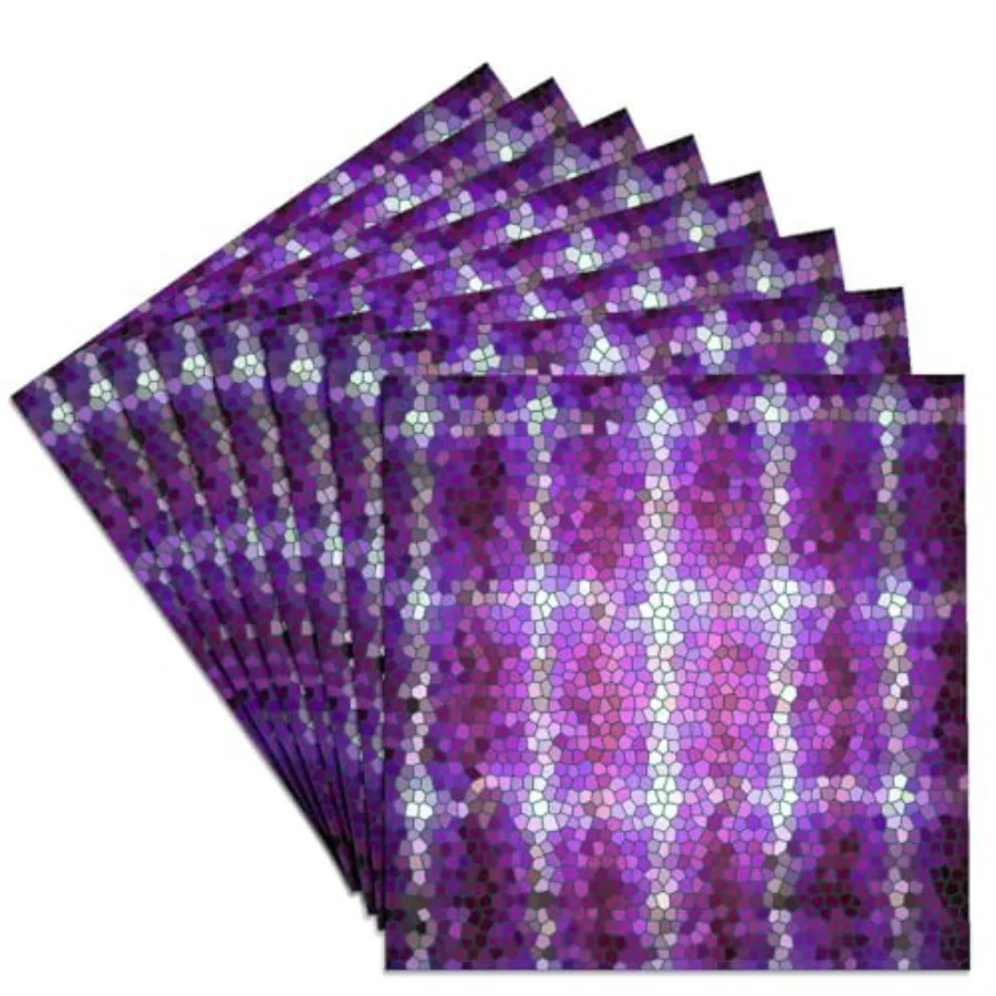 

Набор из 8 подставок под кружки LLC Stain Glass из фиолетовой керамической плитки