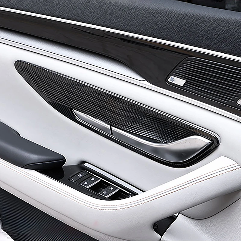 

Car Styling Door Handle Frame Decoration Cover Trim For BYD Song PLUS 2023 Carbon Fiber Color Interior Accessories