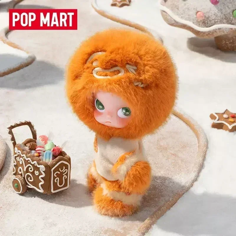 POP MART Zsiga Gingerbread Man serie 1/8 Kawaii Anime figura de acción caja ciega adorno misterioso estatuilla para decoración del hogar