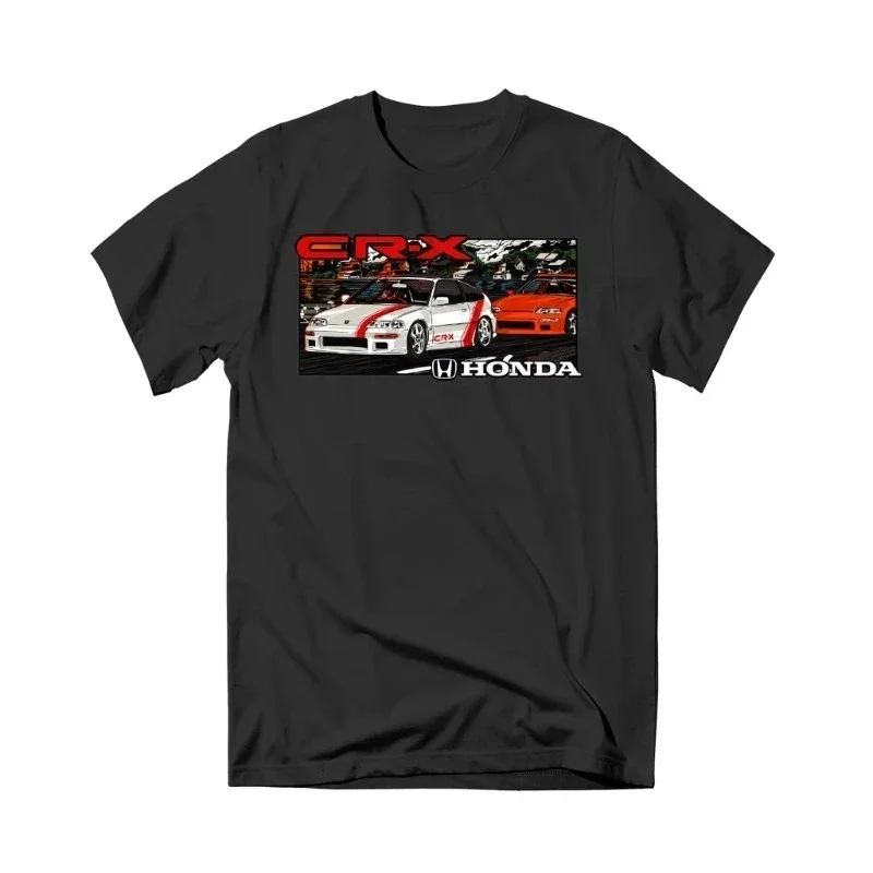 

Мужская и женская футболка Honda, летняя футболка для автомобиля, мотоцикла, модифицированная езда по бездорожью, уличных гонок, работа, оверсайз, с короткими рукавами