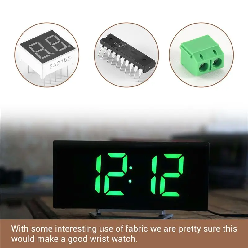 AB33-AT89C2051 6 Digital LED Display Electronic Clock DIY Kit Receiver For Arduino Flux