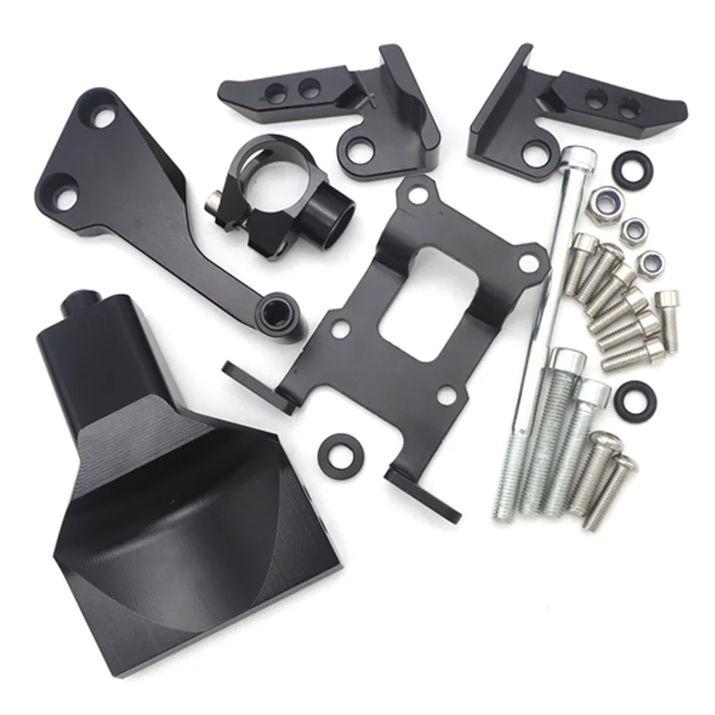 Motorcycle Damper CNC Steering Damper Bracket Kit Suitable For Yamaha MT-07 FZ-07 2013-2019