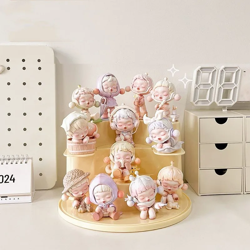 Ladder Dolls Display Box Figure Toys Storage Box Transparent Acrylic Blind Box Cabinet Perfume Rack Dust-proof Lid Storage Box