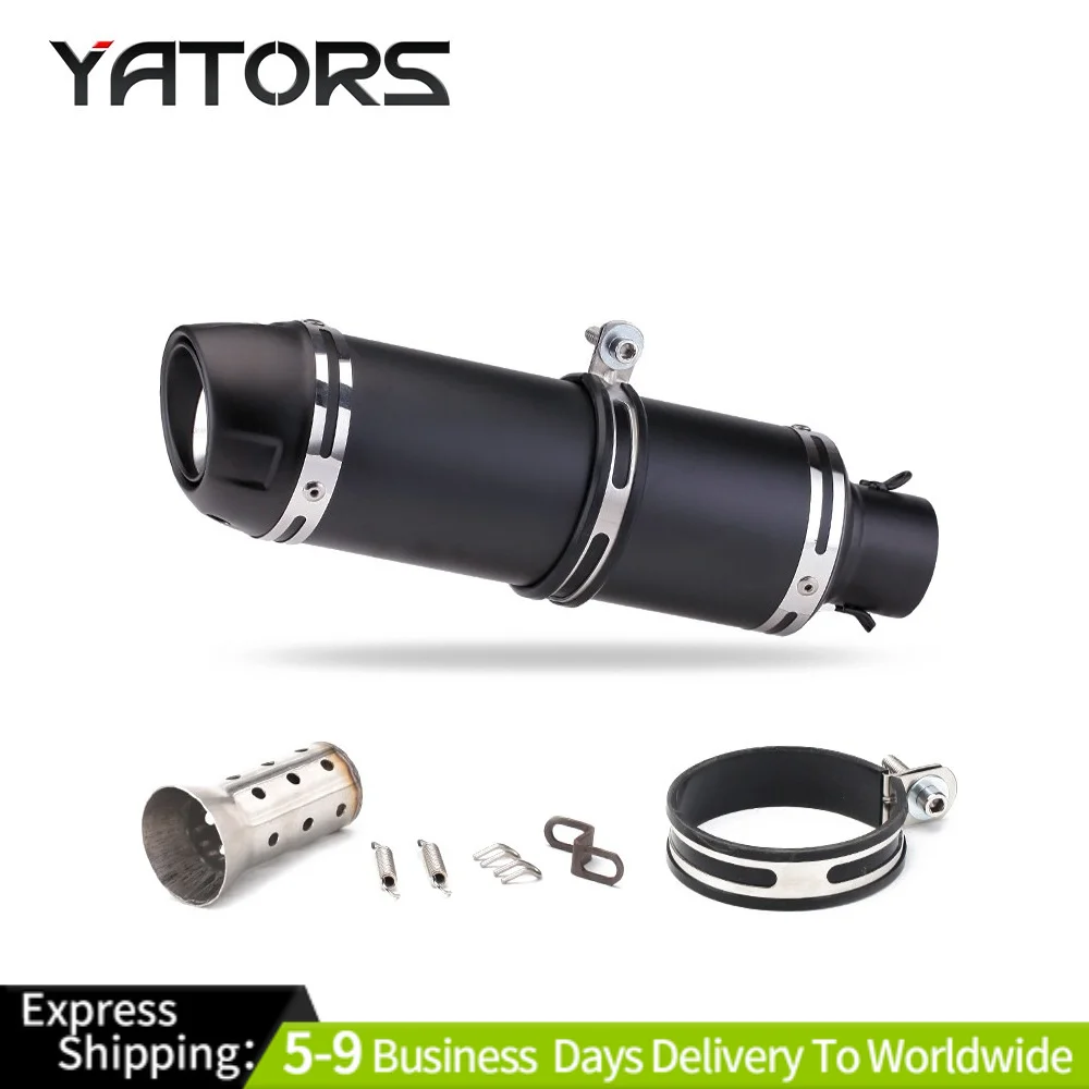 

Universal 51mm 2inch Black Motorcycle Exhaust slip on Muffler F02 Style Exhaust Systems Exhausts Pipes