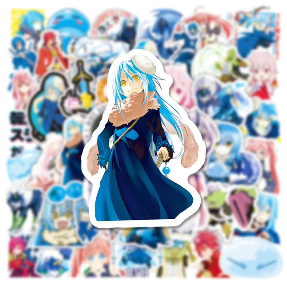 50pcs That Time I Got Reincarnated As A Slime Series Graffiti Stickers Suitable for Helmets Desktop Wall Decoration DIY Sticker