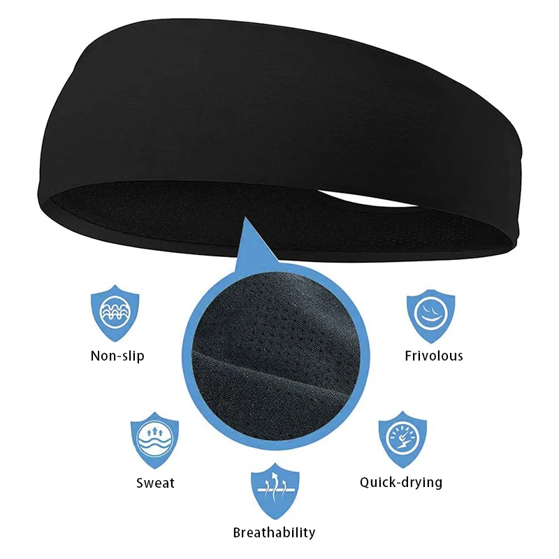 Absorbent Cycling Yoga Sport Sweat Headband Men Sweatband For Men and Women Yoga Hair Bands Head Sweat Bands Sports Safety