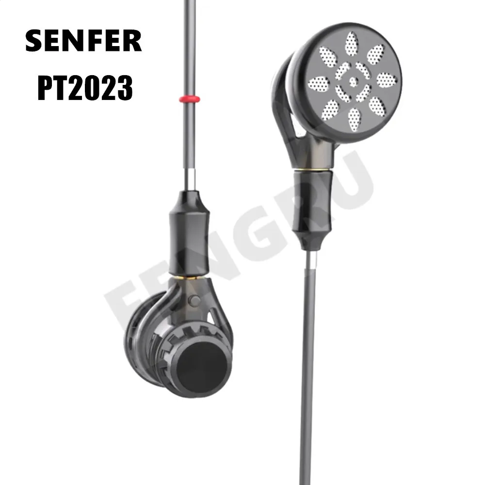 

SENFER PT2023 Flat Head Earbuds 14.2mm DLC composite graphene diaphragm HiFi Earphone With Detachable MMCX Cable