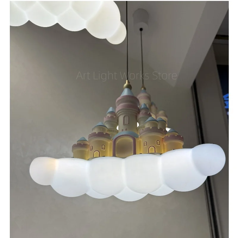 

Spot high-quality bedroom, children's room, bedside lamp, cartoon castle bay window, bedroom pendant light