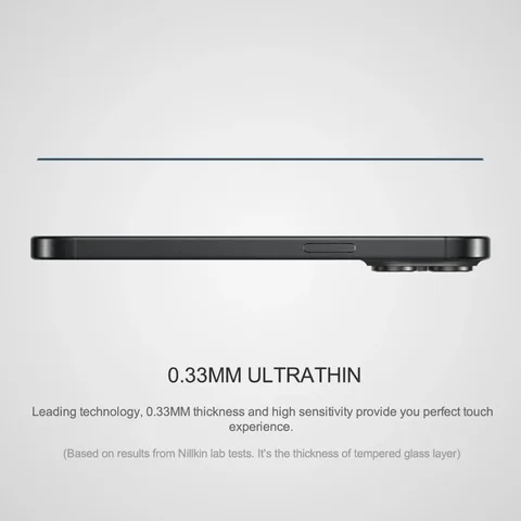 Закаленное стекло Nillkin для iPhone 15/14/13/12/11, полное покрытие 2,5D — пример использования