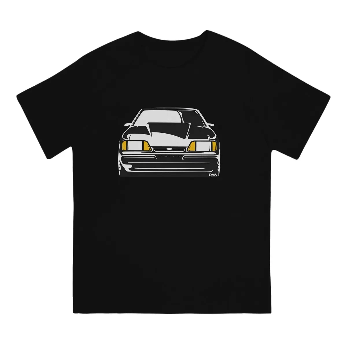 Men Ford Mustang Notch T Shirt American Foxbody Cotton Clothing Vintage Short Sleeve Crewneck Tees Graphic Printed T-Shirts