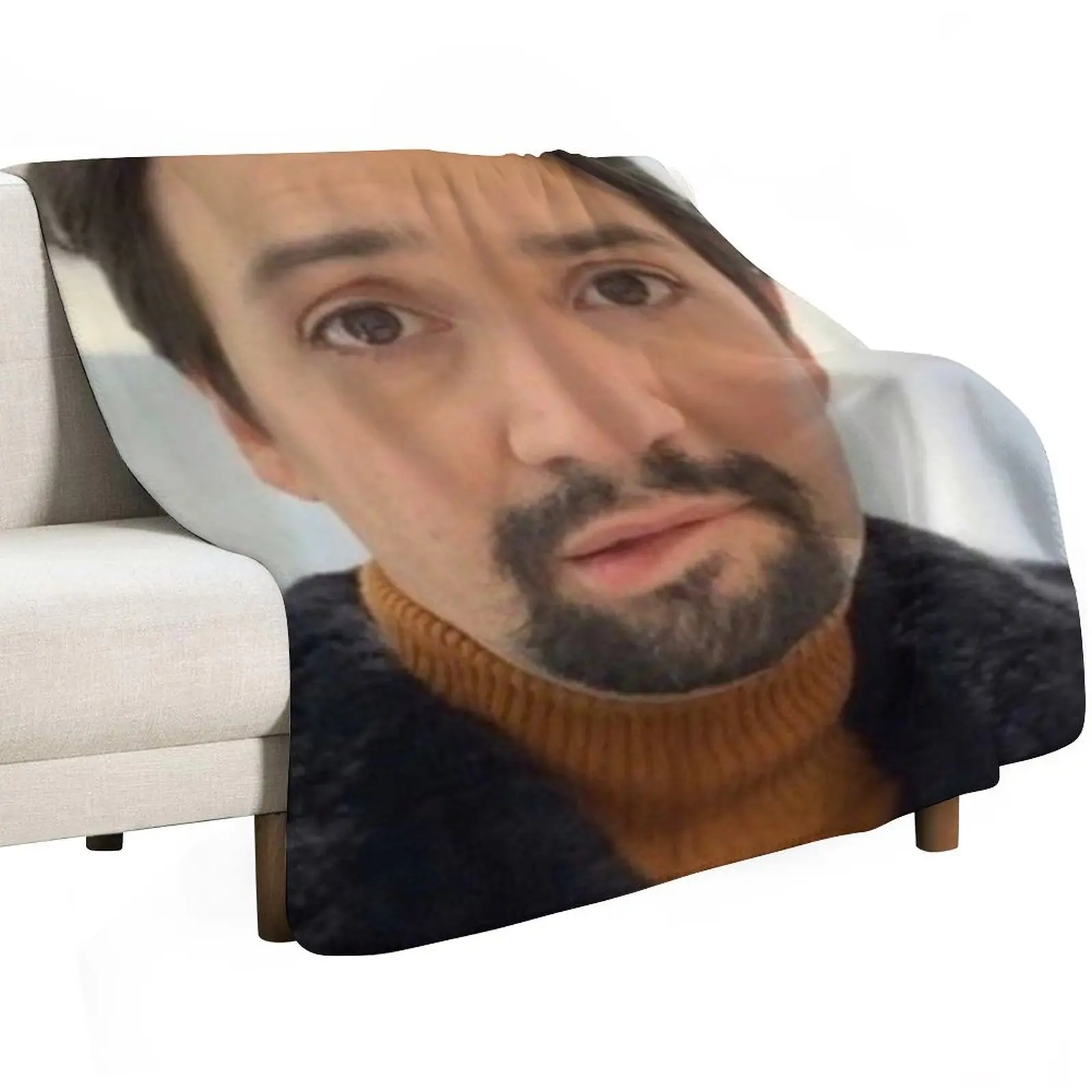 manuel miranda lip bite meme Throw Blanket Outdoor Soft Blanket for Picnic Beach Camping