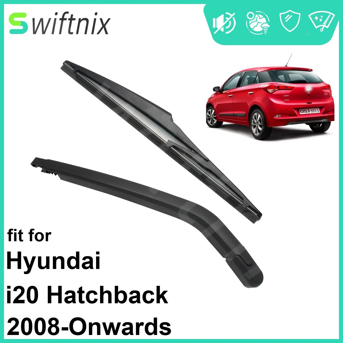 

Car Rear Wiper Blade Arm Set 2PCS for Hyundai i20 Hatchback 2008-Onwards Windscreen Tailgate
