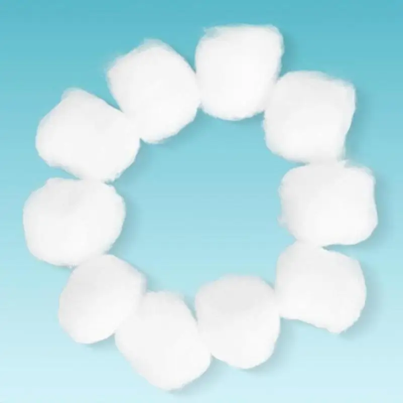 100/200 Stück reine, saugfähige Wattebällchen, weiche, sanfte, vielseitig einsetzbare Wattepads für Hautpflege, Erste Hilfe, Babypflege und tägliche Reinigung – Detail 8