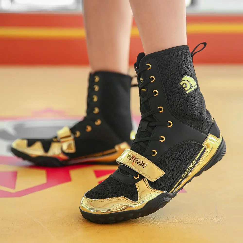 

Professional Men's Training Wrestling Shoes, Mesh Breathable Deep Squat Shoes Wrestling and Boxing Shoes Anti-slip