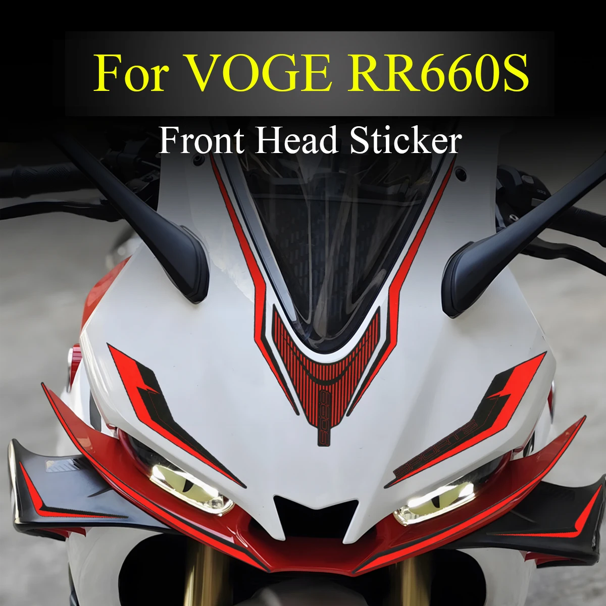 

Для VOGE RR660S RR660 S аксессуары для мотоциклов, передняя голова, модифицированный декор, наклейки, светоотражающая индивидуальная крутая наклейка