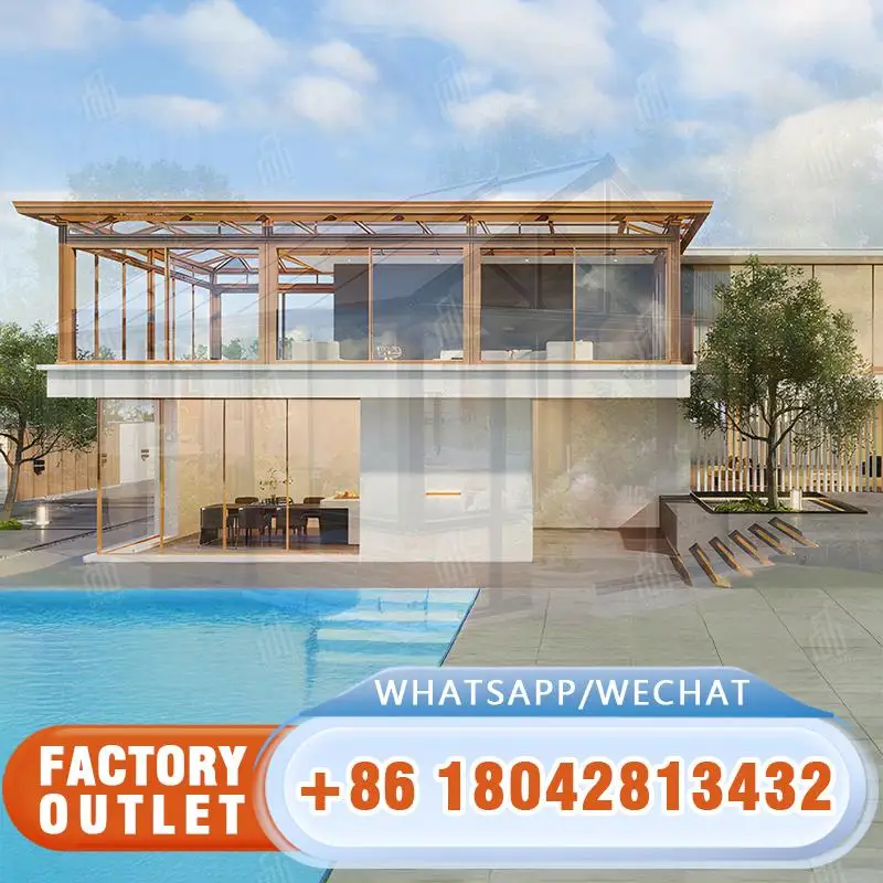 

Modern Glass Container Prefabricated Luxury Homes for Beach Resort Mountain Cabin Vacation SunRoom