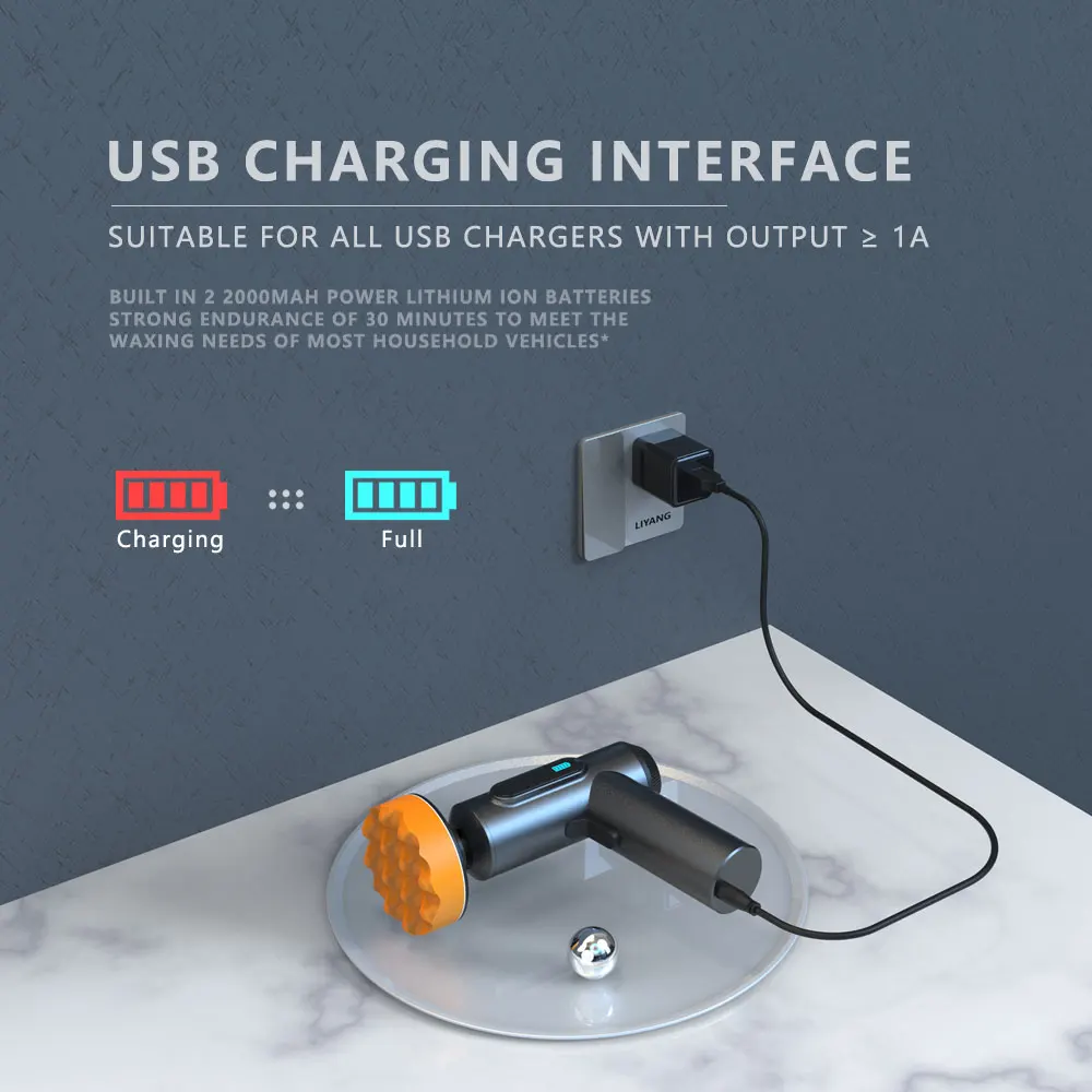 آلة تلميع السيارات الرملي طلاء السيارات اللاسلكية إصلاح الخدش الزجاج الأمامي زجاج زيت فيلم إزالة آلة العناية بالجلد