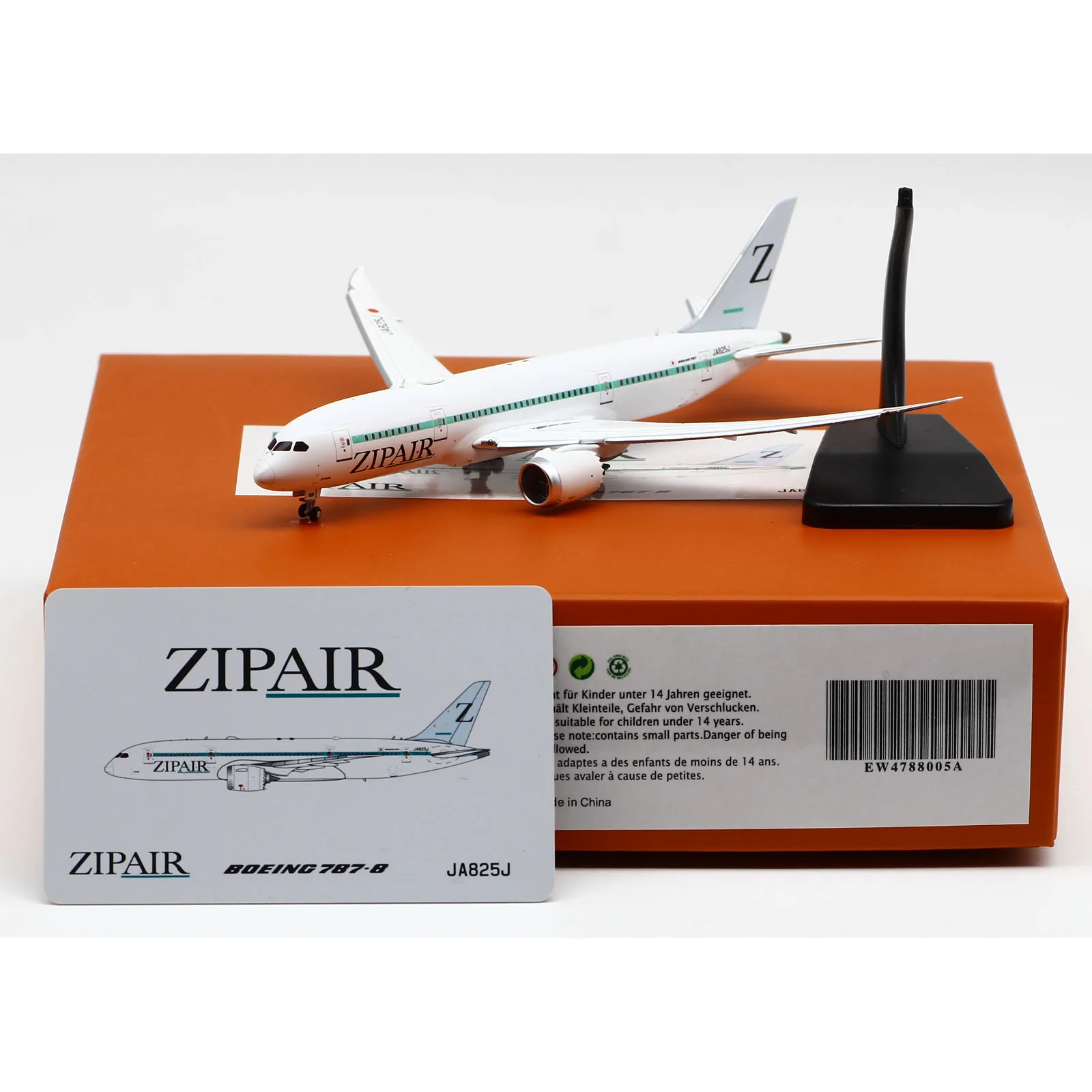 

EW4788005A Alloy Collectible Plane Gift JC Wings 1:400 Zip Air "Dreamliner" Boeing 787-8 Diecast Aircraft Model JA825J Flap Down