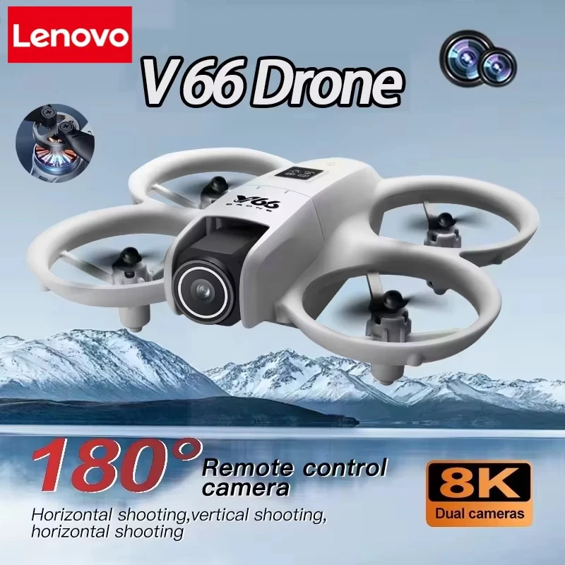 Lenovo V66 Mini GPS RC Aerial Drone 8KHD Professinal Wide Camera Foldable Intelligent Obstacle Avoidance Brushless Motor Drones