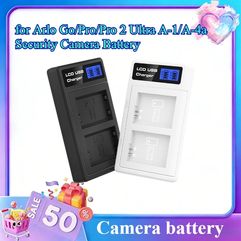 Dual Charger Dock for Arlo Go/Pro/Pro 2 Ultra A-1/A-4a Security Camera Battery