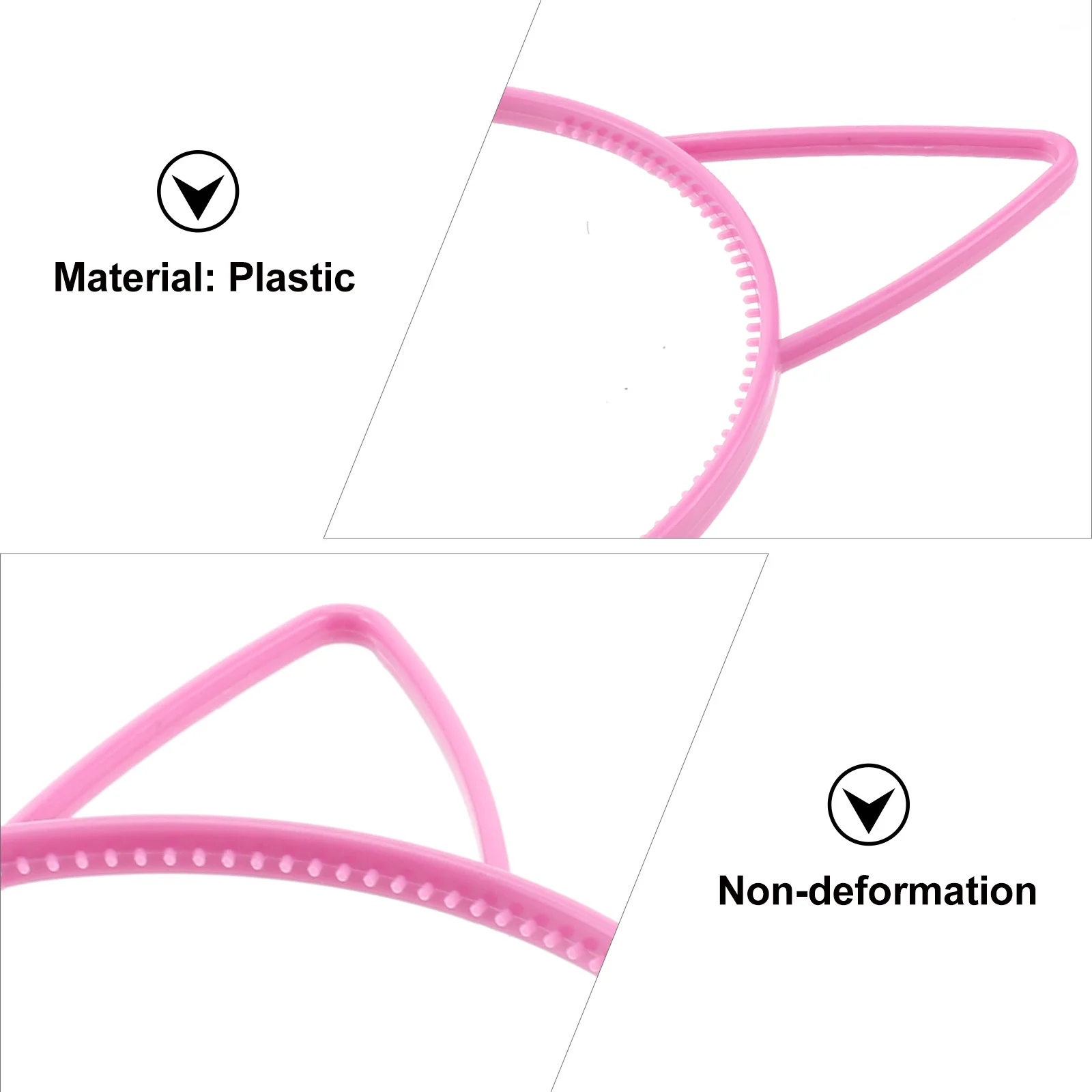 

10Pcs Cat Bow Hairband Plastic Cat Ear Headband for Women Girls Cosplay Party Headwear Hair Hoop Ear Hair Hoop