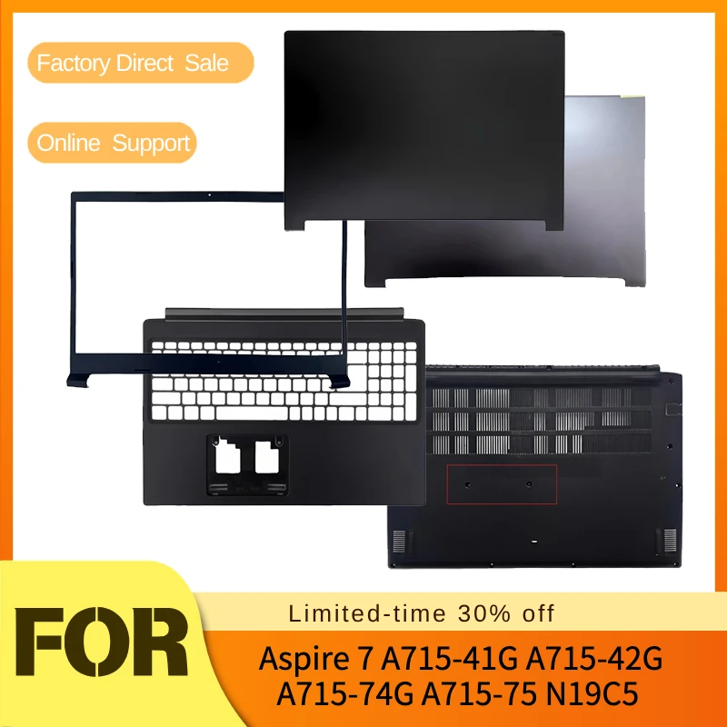 New LCD Back Cover/LED Bezel Cover/Palmrest Cover/Bottom Cover For ACER Aspire 7 A715-41G A715-42G A715-74G A715-75 N19C5