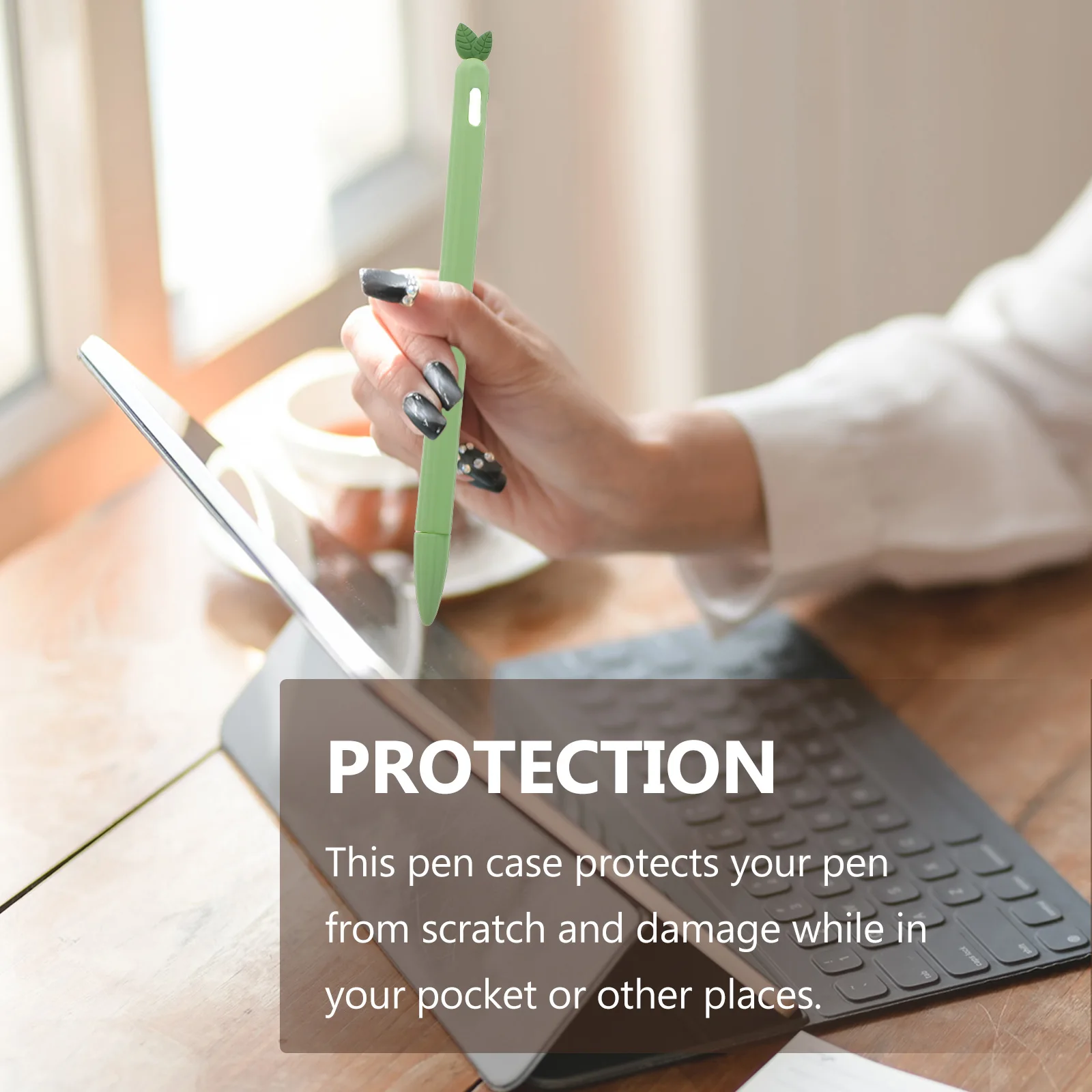 

Stylus 2 Protector Silicone Sleeve Detachable Cover Design Anti Fall for Comfortable Writing