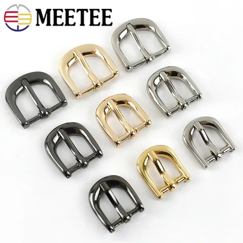 5/10/20Pc 14/16/20mm Metal Pin Buckles Handbag Strap Belt Buckle Webbing Adjust Clasp Shoe Slider Tri-Gilde Hook Sew Accessories