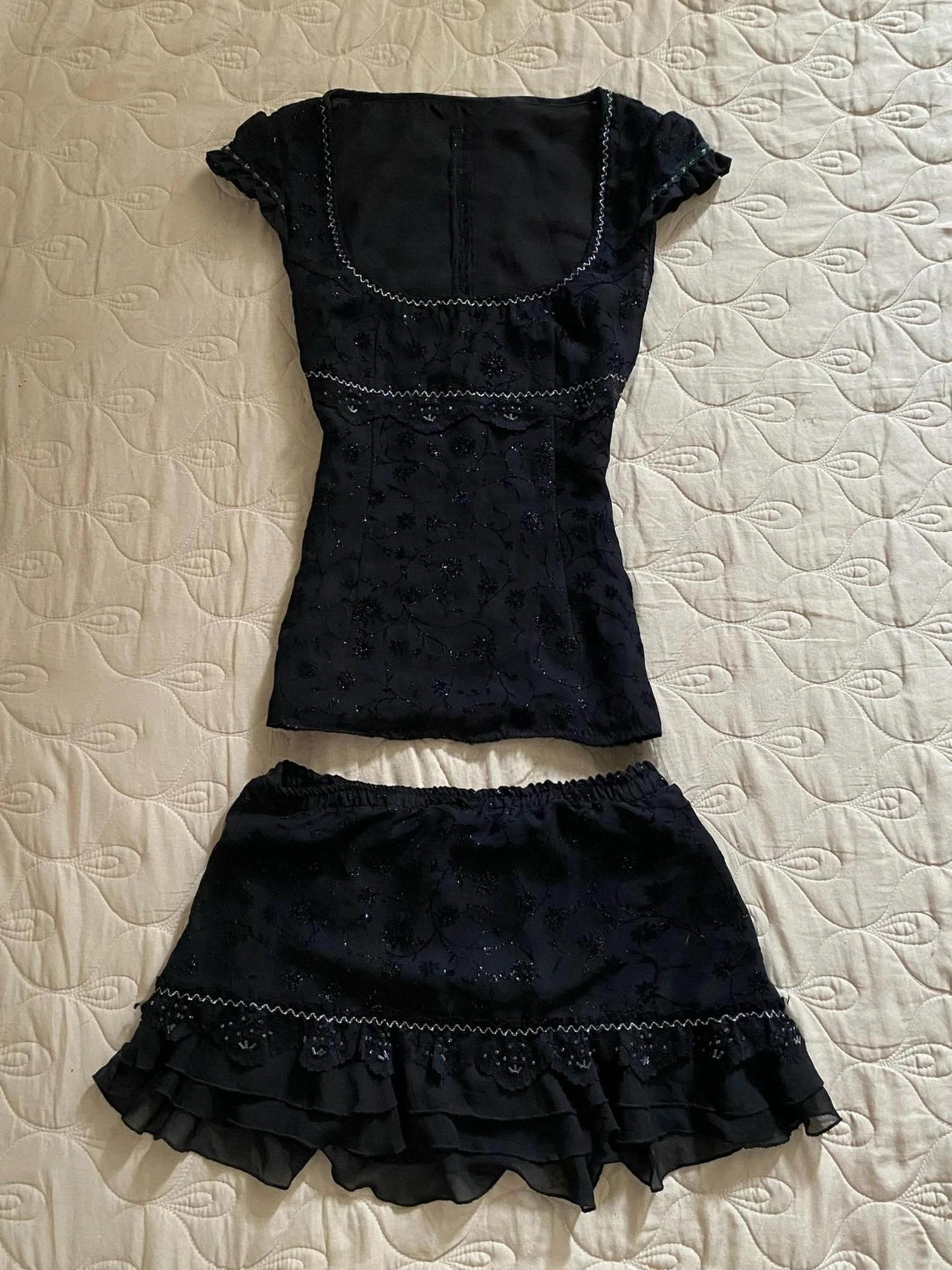 Vintage Fashion Korea - Camiseta vintage coreana negra, tops casuales