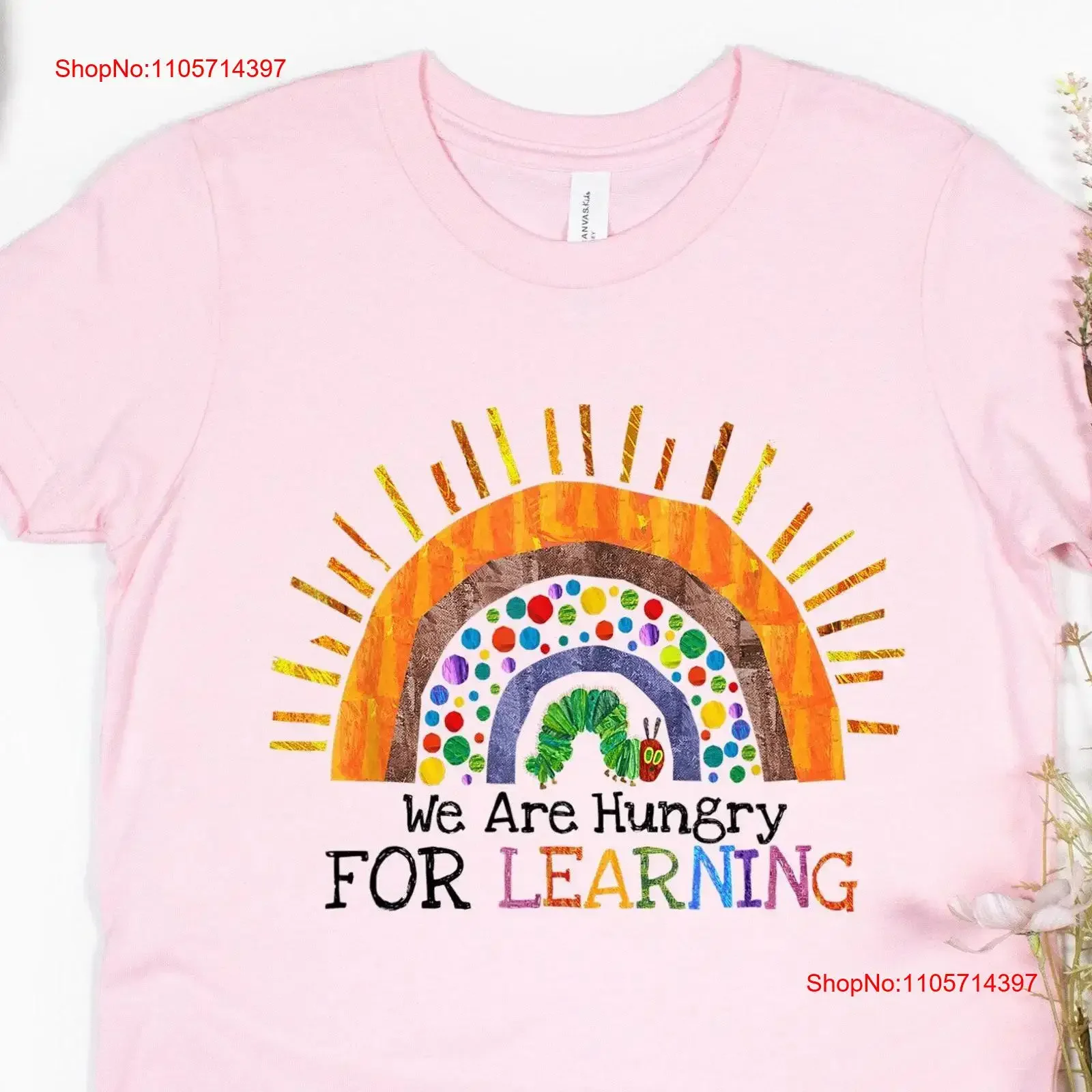 We Are Hungry For Learning T Shirt Back To School Happy 1st Day Of Teacher s Kindergarten vintage Washed designer clothes