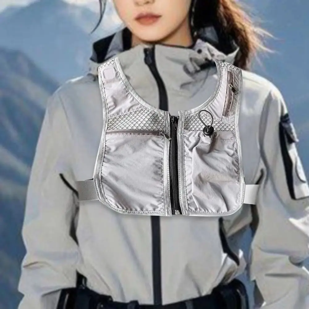 

with Pockets Reflective Running Vest Pack Waterproof Breathable Running Hydration Vest Bag Adjustable Convenient Men's Chest Bag