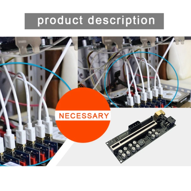 VER018 Plus PCI-E Райзер 1X до 16X Райзер карта GPU Райзер карта расширения PCIE USB3.0 кабель для майнинга биткоинов ETH