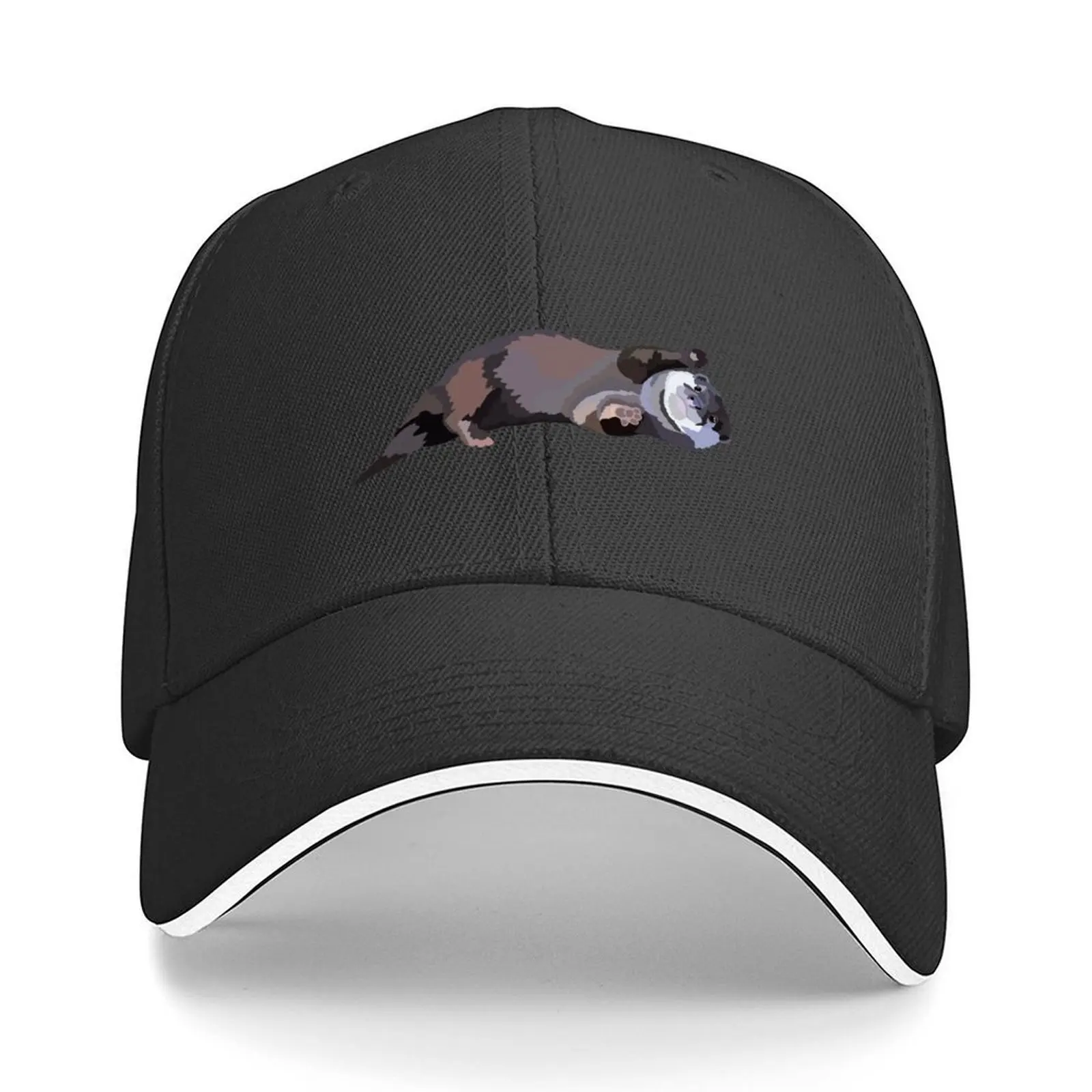 

A is for Asian Small Clawed Otter Baseball Cap hats for men derby hat Hood Streetwear Men Caps Women's