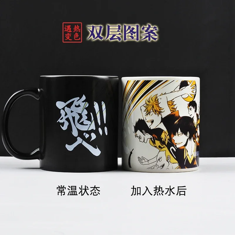 

Anime Haikyuu!! Shoyo Hinata Tobio Kageyama Cosplay Double Pattern Discoloration Cup Ambitus Gift