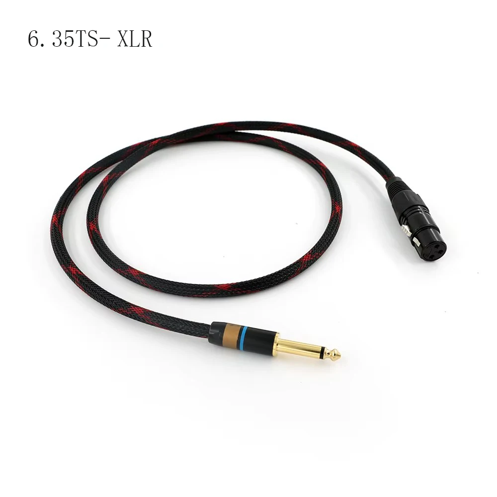 كابل ميكروفون Muttersbach XLR 3 دبوس إلى مقبس 6.5 مللي متر TS سلك مساعد من الرصاص لمكبر الصوت AMP