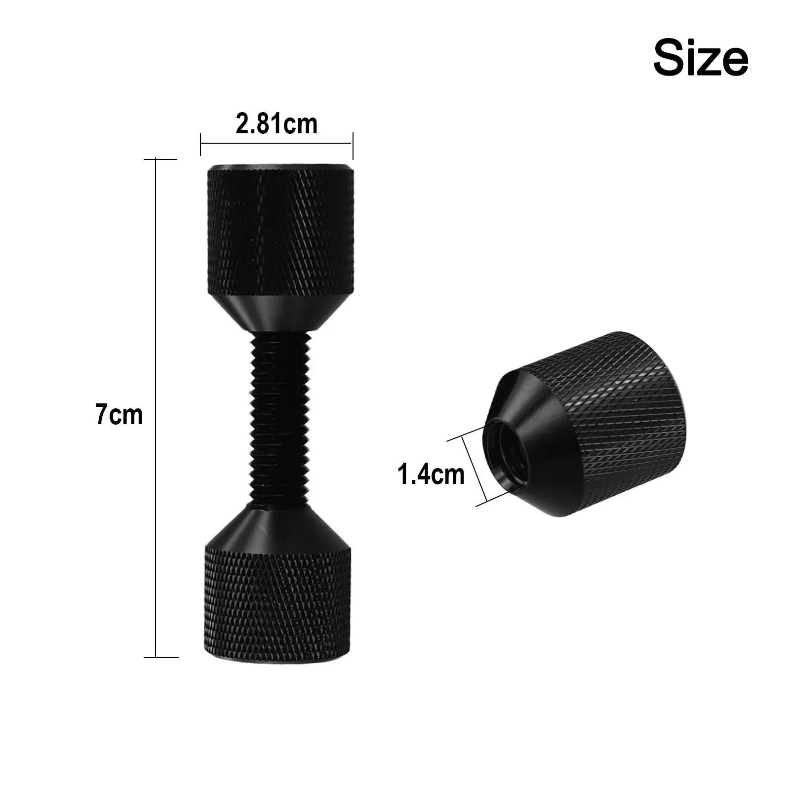 2-Loch-Flansch-Ausrichtungsstift-Stifte Flansch-Ausrichtung 10 cm/3,94 Zoll eloxiertes schwarzes Oxid-Finish für ASME 150LB-Flansche