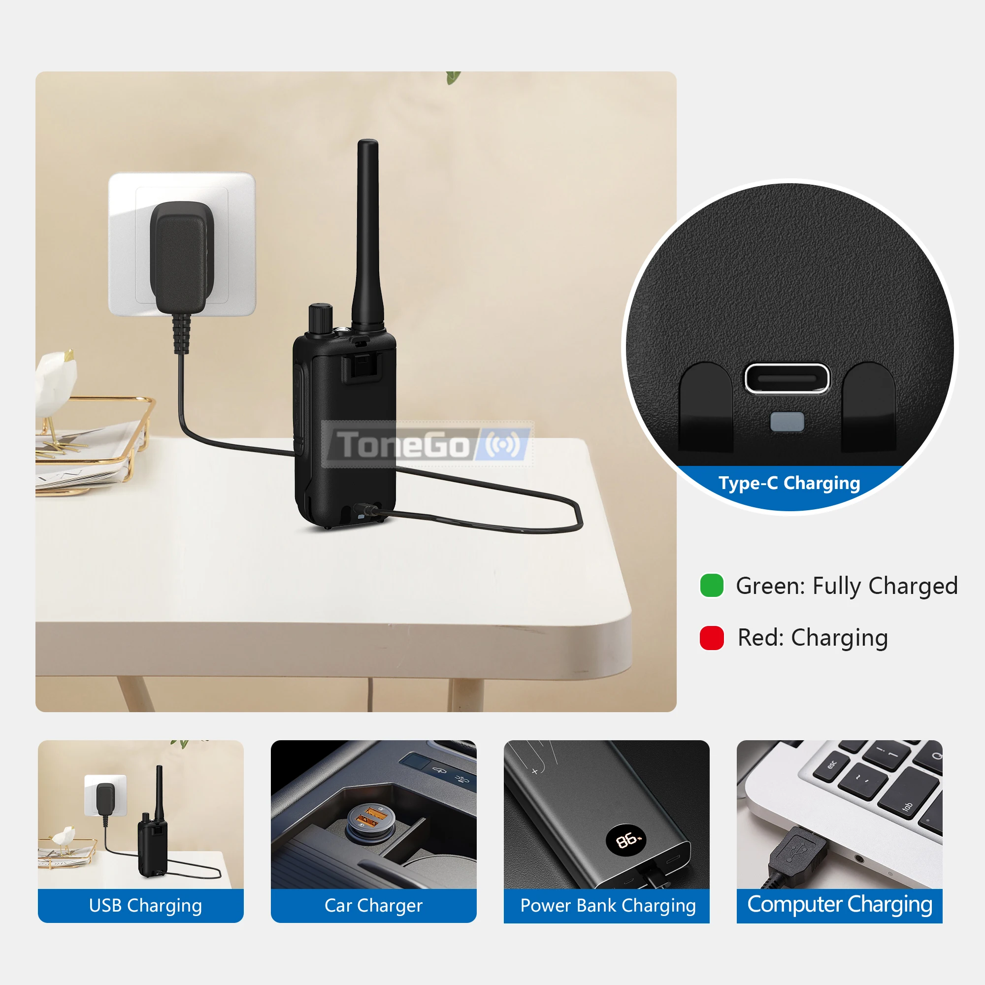 Baofeng 5R-Mini Walkie Talkie UV-5R Мини Bluetooth Программирование Двойное зарядное устройство PTT Type-C AM FM Многодиапазонное 999CH DTMF Двустороннее радио