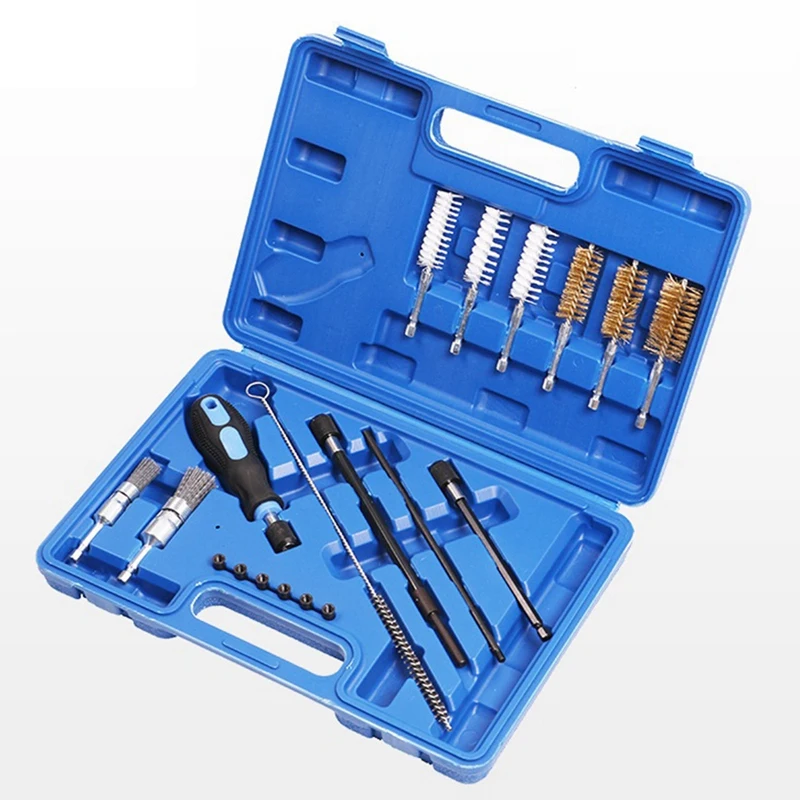 19PCS Universal Injection Tool Seat Cleaning Set Cleaning Injection Tool Cleaner Tool, Cleaning Injection Tool