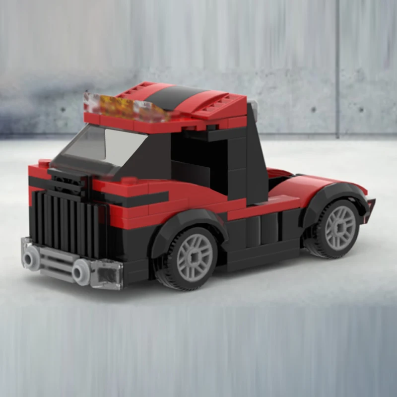 Geschwindigkeit Racing Auto Modell MOC Bausteine Fracht Transport Lkw Modulare Technologie Kinder Urlaub Geschenke Montieren Spielzeug Anzug