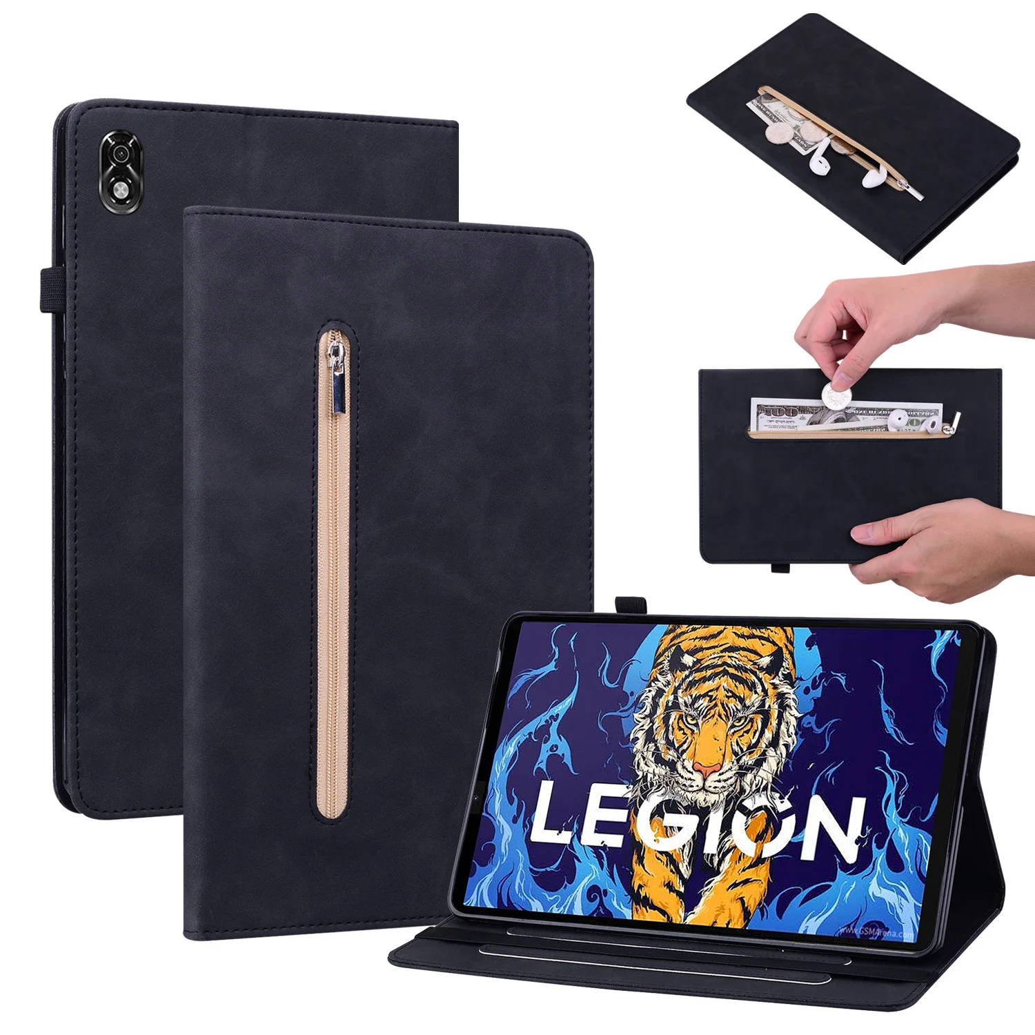 For Lenovo Tab M10 Plus 3rd 10.6 Case Flip Stand Wallet Cards Tablet Cover For Lenovo P11 M8 M10 Plus X606F K10 Legion Y700 Case