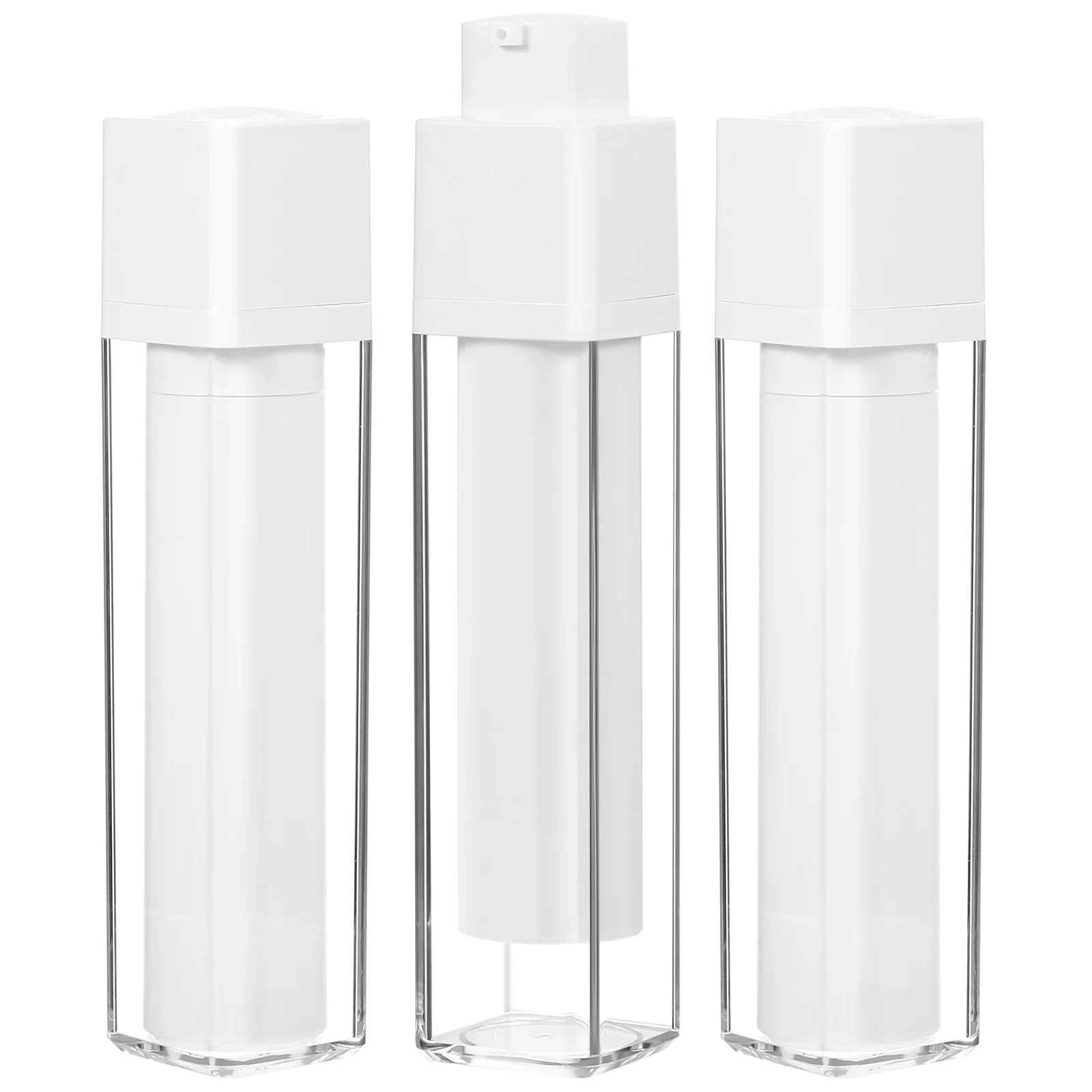 

3 Pcs Squeeze Bottle Practical Airless Pump Bottles Travel Shampoo Plastic Cosmetics Sub Packing Toiletry