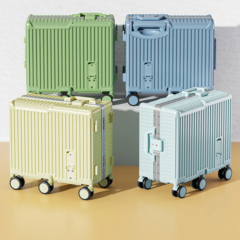 20 inch Mini Travel Suitcase Aluminum Frame Box Luggage Organizer Chirldren Ride Case Small Password Box Boarding Case Carry-On