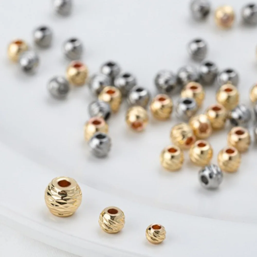 التيتانيوم الصلب سيارة زهرة حبة دفعة نمط جولة حبة فاصل اليدوية مطرز سوار ذاتي الصنع قلادة مجوهرات اكسسوارات #1