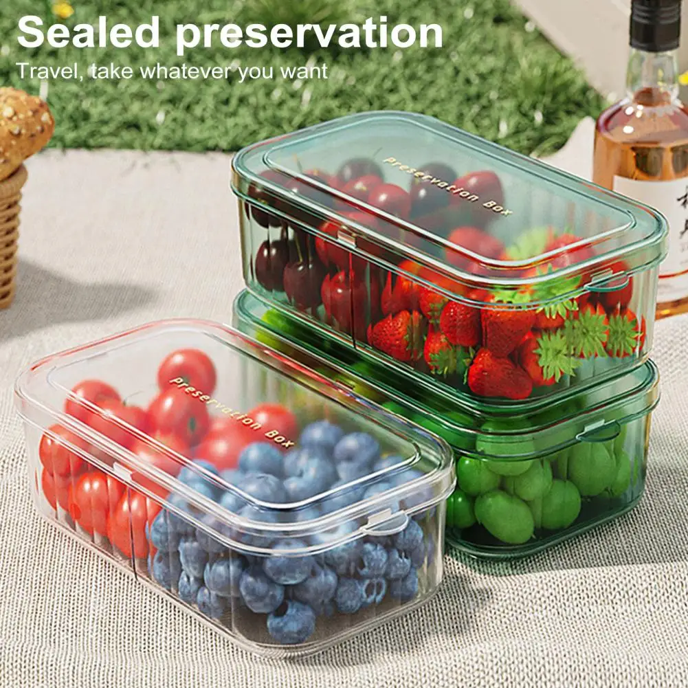 Transparent Fridge Organizers for Easy Access Crisper Box Storage Containers Bpa-free Fridge Organizers Adjustable for Fruits