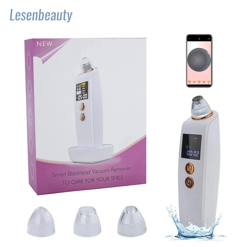 Electric Blackhead Remover Visual Vacuum Blackhead Acne Extractor Cleanser Face Nose Pore Deep Cleaning Skin Care Tools LESEN