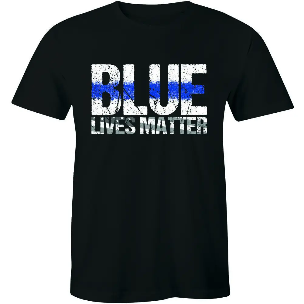 Blue Lives Matter Flag Honor Serve Protect Thin Line Usa Gift Tee Men's T-shirt