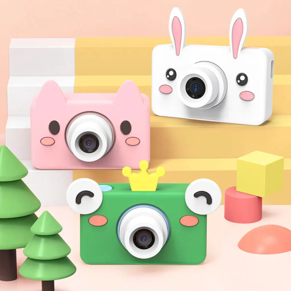 Mini fotocamera fotografica digitale per bambini telecamere per bambini ragazzi con scheda SD da 32GB cappotto in Silicone giocattoli per cartoni animati videoregistratore