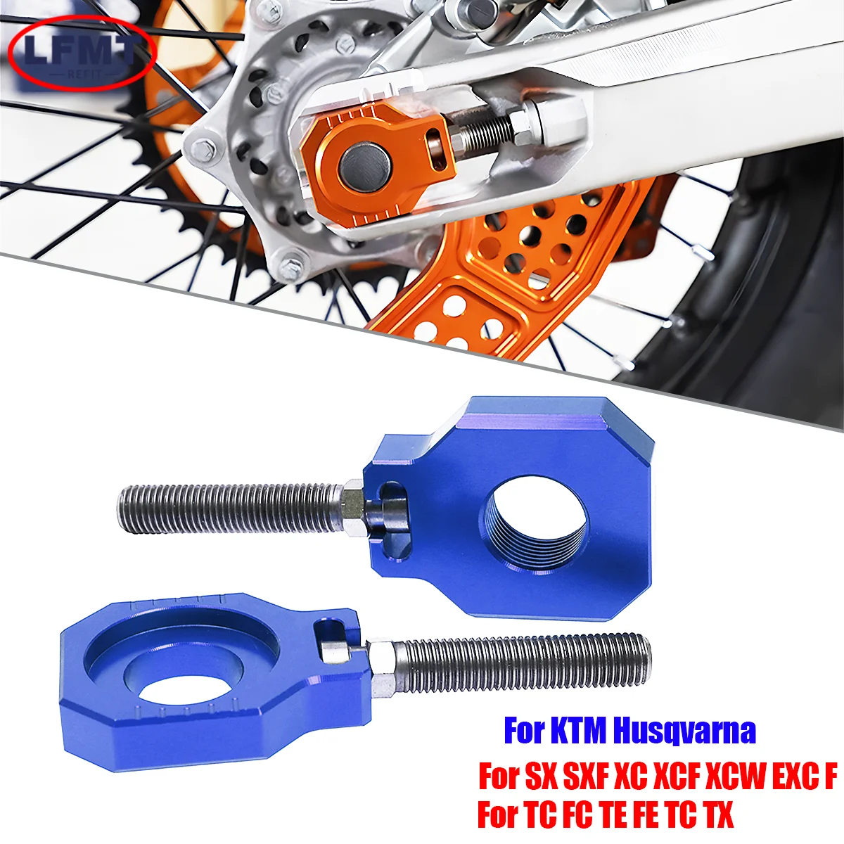 

Для мотоцикла KTM 125-530 CC SX SXF XC XCF 20 мм блоки оси задней цепи с ЧПУ 2008-2011 2012 XCW XCWF EXC EXCF 2009-2023